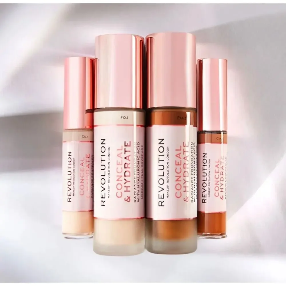 Revolution Conceal & Hydrate Radiance Foundation Color: F14